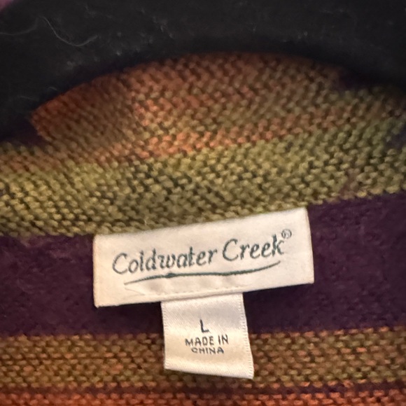 Coldwater Creek Olive, Plum and Rust tribal/aztec print cardigan jacket - Picture 2 of 9